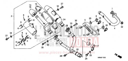 ABGAS-SCHALLDAEMPFER (CRF250R7/8/9) CRF250R9 de 2009